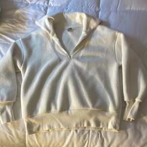 Sherpa cream pullover